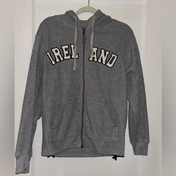 Lansdowne Tops - Lansdowne Gray Ireland Zip-Up Hoodie